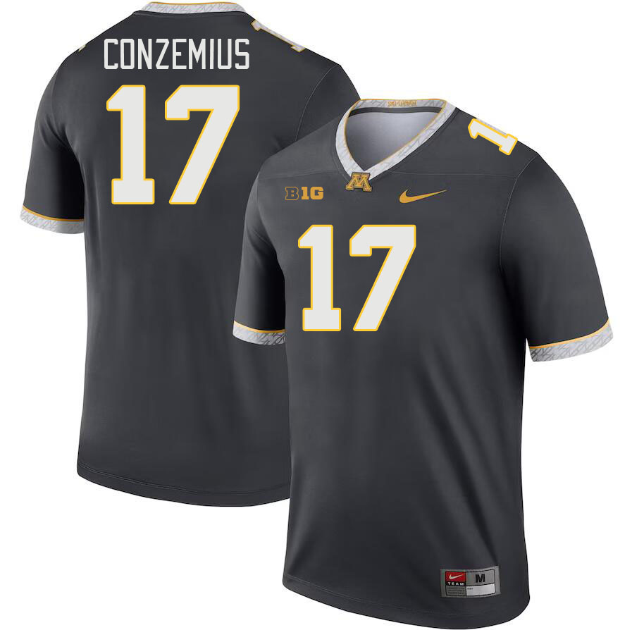 Men #17 Cade Conzemius Minnesota Golden Gophers College Football Jerseys Stitched-Charcoal